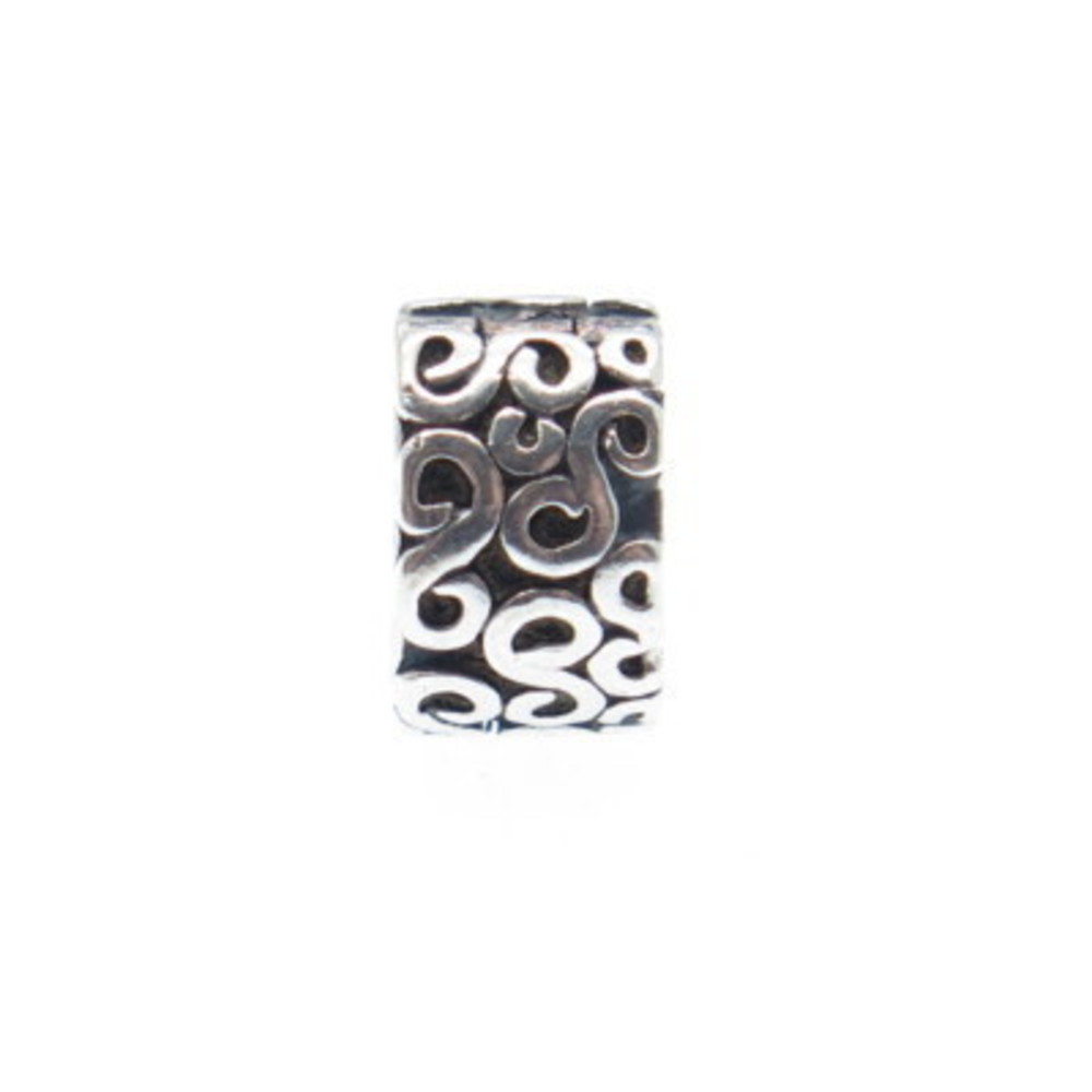 PANDORA 925 Sterling Silver Swirl Oxidized Clip Charm - Picture 5 of 8